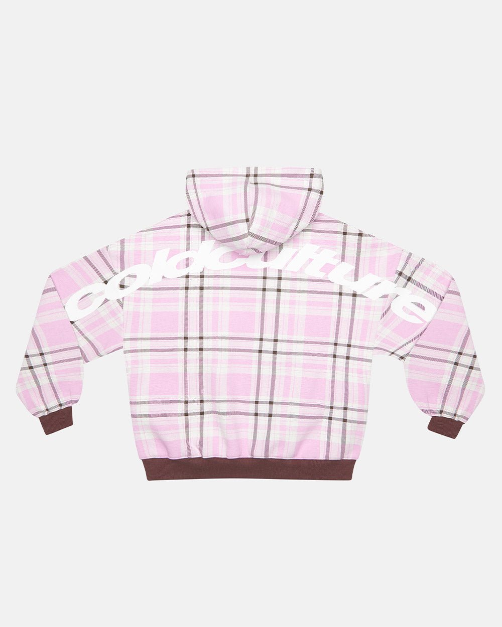 TWO FACES HOODIE BROWN & PINK