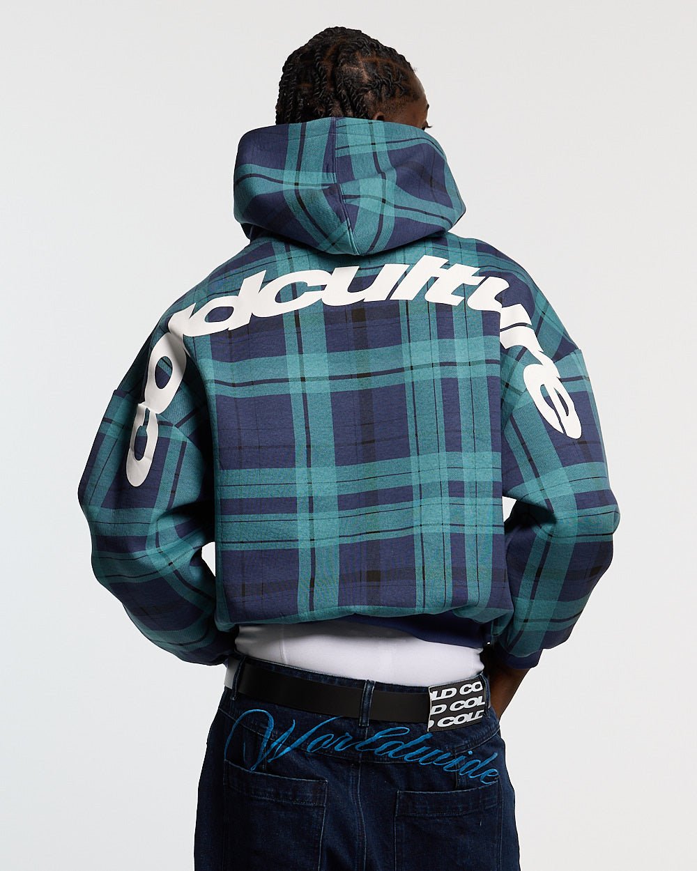 TWO FACES HOODIE NAVY & GREEN