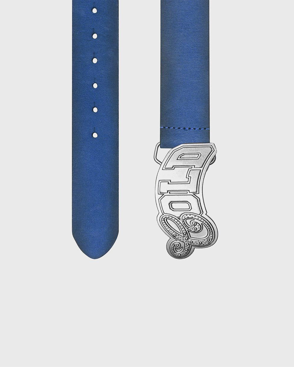 VARSITY LEATHER  BELT BLUE MIX