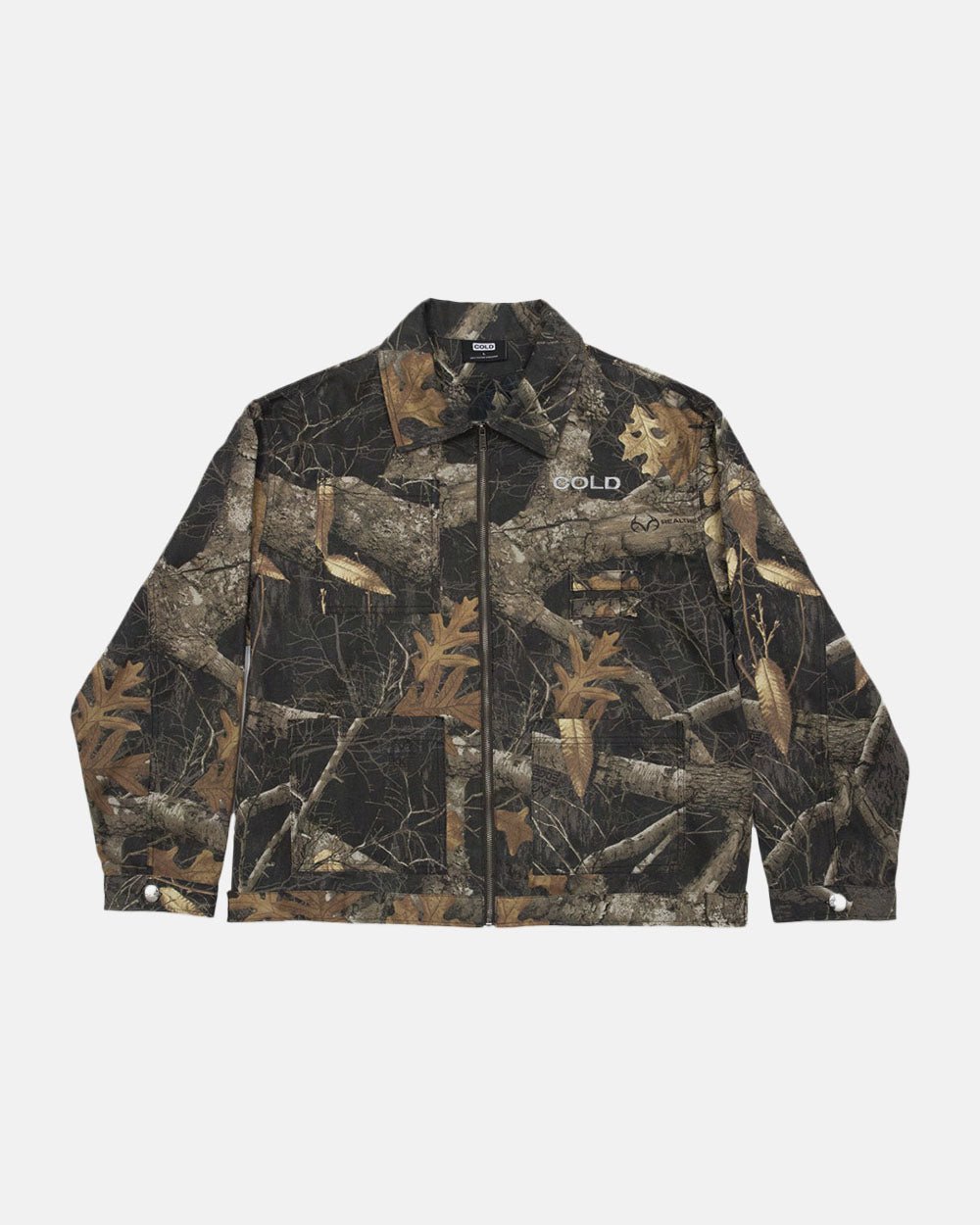 CHAQUETA DE TRABAJO CON CREMALLERA REALTREE NEGRA